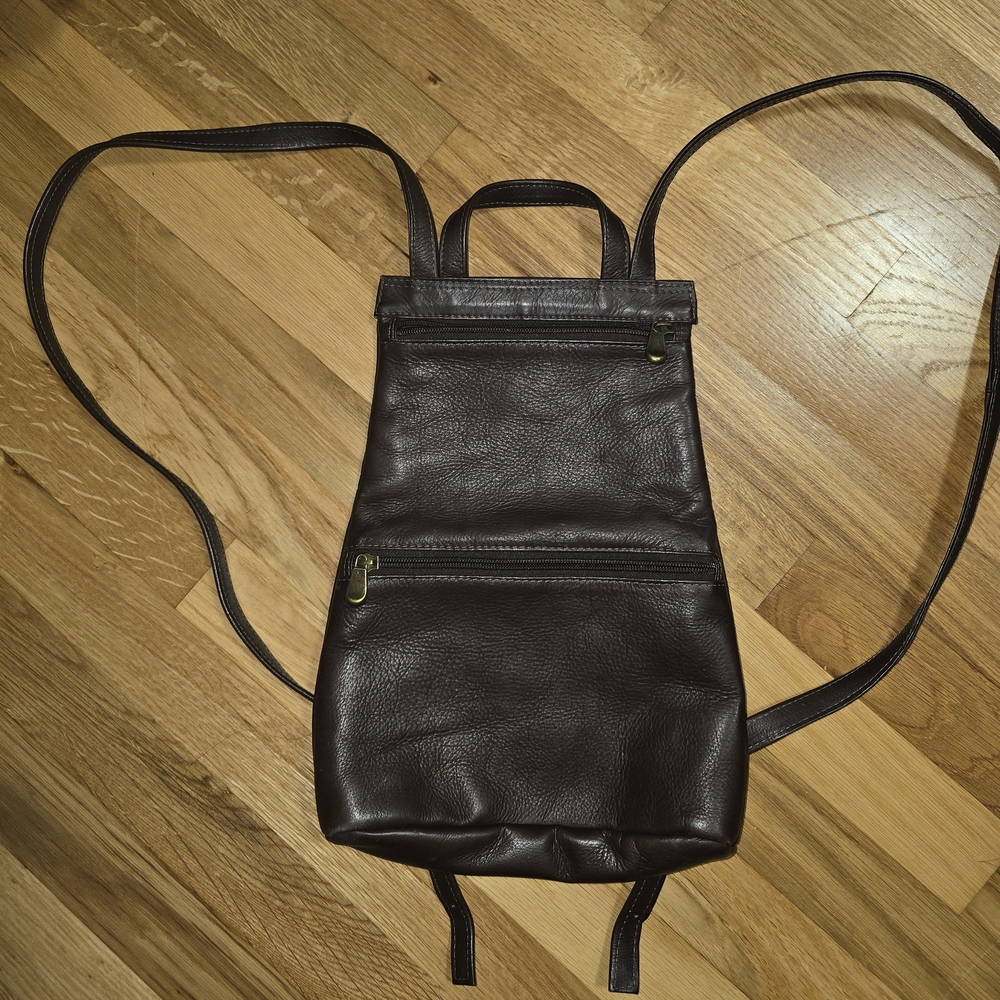 slim Leather Backpack